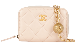 Wallet On Chain, Leather, Pink, 31854836, DB/B, 3*